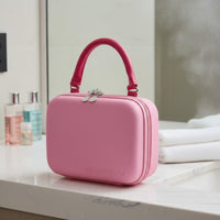 Easy to Clean Travel Toiletry Case Large Capacity Hard Shell Makeup Case Water-Resistant Portable Cosmetic Organizer Waterproof for Women, Business Trip