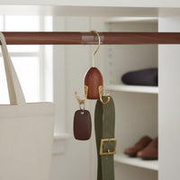 Wooden Wardrobe Hook Compact Four-Hook Hanger Space Saving for Closet