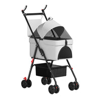 Pet Stroller with Detachable Carrier Portable for Outdoor Walks, Cats