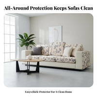 Non-Slip Elastic Seat Cushion Slipcover Full Coverage Stretch Jacquard Cushion Cover Machine Washable Furniture Protector Soft Texture for Pet Owners, Parents, Homeowners, Living Room, Home, Apartment