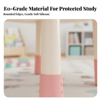 Child-Safe Design Adjustable Height kids' Table Rounded Edges Peanut Shaped Play Table Anti-Slip Legs children's Study Desk and Chair Easy to Clean for Toddlers, Preschoolers, Teachers, Classroom, Daycare, Playroom, Nursery