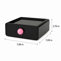 Stackable Storage Drawers, Desktop Storage Drawers, Dustproof Desk Organiser, Single Box for Stationery & Cosmetics