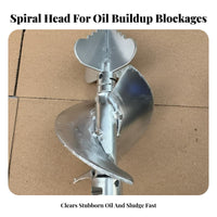 Heavy Duty Spiral Grease Cutter Head Serrated Tip 22mm Sewer Snake Cutter Navigates Pipe Bends for Plumbers, Commercial Kitchens