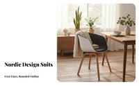 Single Paddinged Seat Modern and Aesthetic Upholstered Shell Chair Soft Upholstery Breathable Textile for Homeowners