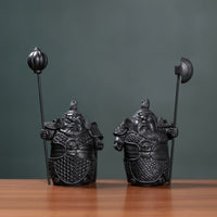 Guardian Figurines Resin Pair of Chinese Lions Tabletop for Entryway, Collectors