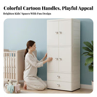 Interlocking Cube Wardrobe Customizable arrangement Interlocking Cube Closet Cartoon Design