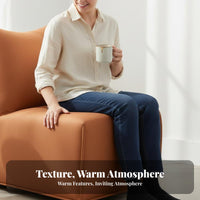 Upholstered Single Sofa Minimalist Design CumulusShaped Armchair Space-Saving Size Plush Upholstery for Readers, Studying Corner