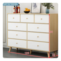 Nordic Design Dresser Minimalist Design Multi-Drawer Storage Chest for Entryway