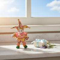 Fortunate Doll Figurine Gift Idea Clown Figurine Colorful Textile for Display