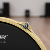 Matte Finish Marching Snare Drum Metal Shell 14 Inch Snare Drum Sturdy Build for Students, Beginners, School Band