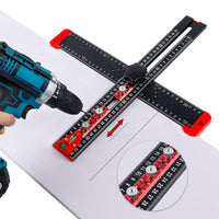 T-Square Multifunctional Aluminum Alloy Hole Positioning Ruler