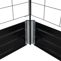 Outdoor Raised Garden Bed with Trellis, Galvanized Metal Planter Box for Vegetables Herbs Flowers