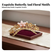 Traditional Chinese Attire Headpiece Sweet Design Rose Bead Fluttering Crown Fluttering Hair Crown Vintage Inspired Ancient