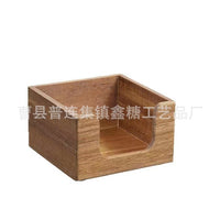 实木便签收纳盒办公室回形针名片无盖储物盒餐厅木质纸巾盒抽纸盒