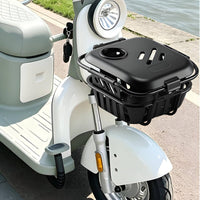 Tricycle Front Basket Large Capacity Mobility Gear Rainproof Lid for Shopping