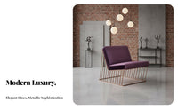 Continuous Line Armchair Sculptural Form Upholstered Armchair dense-cushiseamlessd Foam