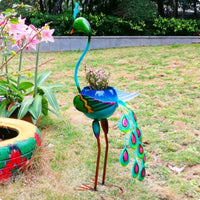 Pot Weather-Resistant Peacock Flower Pot Space-Saving Planter for Outdoor