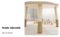 Adjustable Height Young Child Table Child Design Height Adjustable Kids Table and Chair Set Rounded Edges Early Learning Desk for Preschool, Playroom