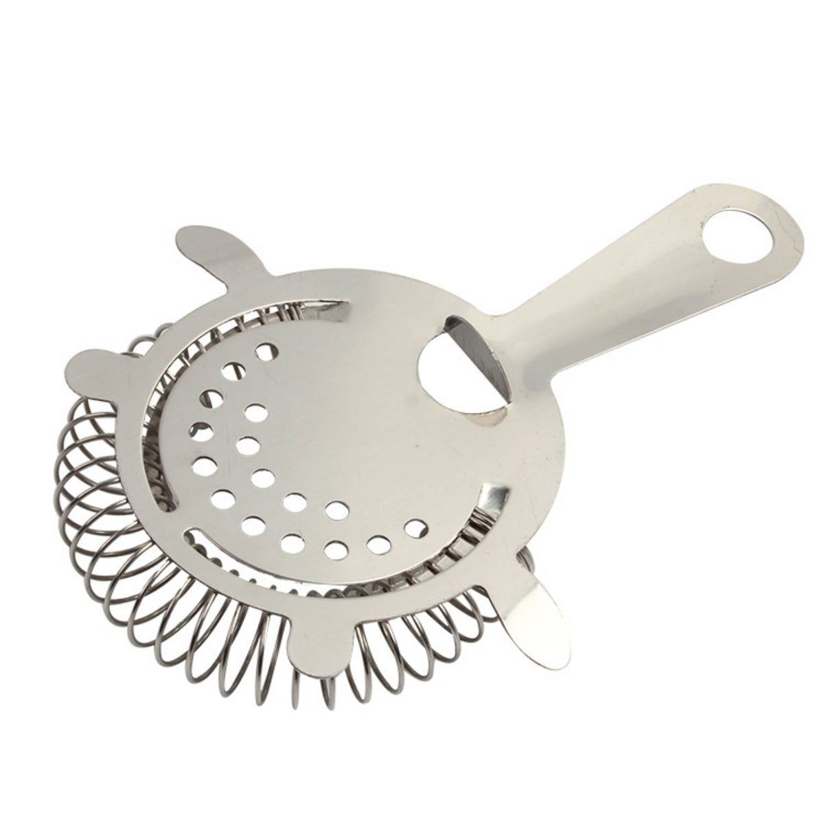 Spring Cocktail Strainer Smooth Pouring Perforated Cocktail Strainer Silver for Bartenders