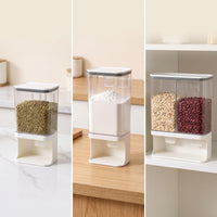 Space-Saving Dry Food Dispenser Clear Wall Mounted Dispenser Transparent Storage Container with Cup Airtight for Kitchen