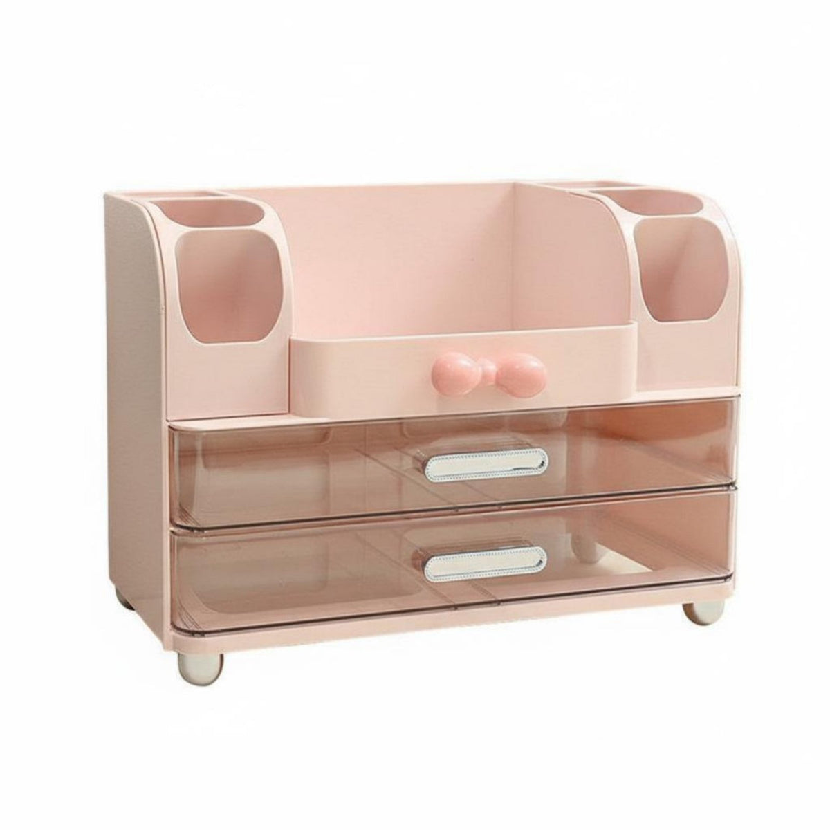 Large Capacity Cosmetic Organizer with Drawers Compartmentalized Design Makeup Holder No Assembly Required Tabletop Storage for Dermatological Care Enthusiasts, Students, Gift Givers, Dressing Table, Bedroom, Bathroom Countertop, Dorm Room