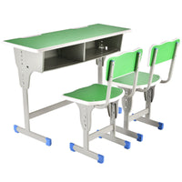2 Pieces Children's Writing Desk and Study Table with Chair and School Furniture and Storage Compartment Engineered with Steel Frame and Ergonomic Features Suitable for Home Classroom Tutoring