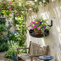 Pot Holder with Guard Loop Sturdy Wall Plant Holder with Loop Indoor for Balcony