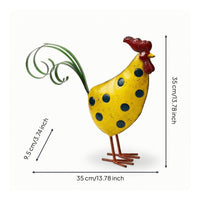 Cockerel Figurine Farmhouse Cockerel Statue Vintage Farm Decor for Homeowners, Gardeners, Patio, Balcony, Tabletop