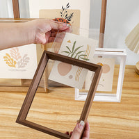 Double-Sided Transparent Acrylic Photo Frame for Display