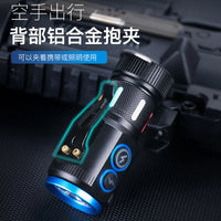 强光手电筒充电便携迷你小激光超亮户外远射多功能工作灯磁吸灯