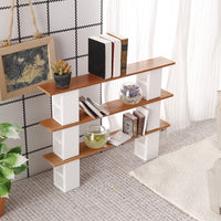 Miniature Cherry Wood Brick Bookshelf for Dollhouse