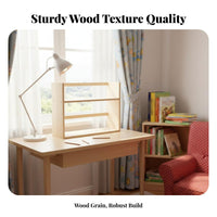 Student Textbook Stand Multifunctional Wooden Desktop Bookshelf for Homeowners