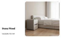 Narrow 2-Drawer End Table Space-Saving Design Narrow Storage Cabinet for Hallway