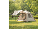 Quick Setup Inflatable Tent with Canopy Portable Inflatable Tent Double-Layer Ventilated for Campers, Families, Camping, Outdoor Trips