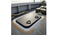 Slimline Marine Deck Cover ABS Plastic Deck Hatch Cover Textured Rectangle Hatch Lid