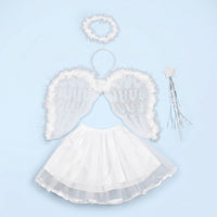 4 Pieces Angel Wings Circlet Headband and Wand Set Comfortable for Toddlers