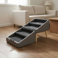 Foldable Dog Stairs Space-Saving Foldable Pet Stairs Easy to Clean Non-Slip Pet Steps for Sofa