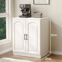 Coffee Bar Cabinet 4 Piece Dining Room Storage Console Freestanding Storage Organizer Kitchen Pantry Cabinet Durable Wood Construction Suitable for Living Room Entryway