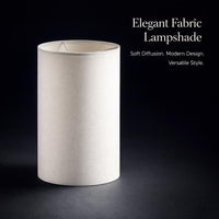 Linen Cylinder Lamp Shade, Tall Cylinder Lampshade for Bedside, Cylinder Lamp Sh #variant:Cylindrical Fabric Lampshade