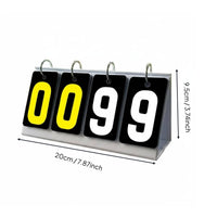 Flip Scoreboard Flippers Tabletop Score Keeper Large Numbers Portable Score Turner for Competition