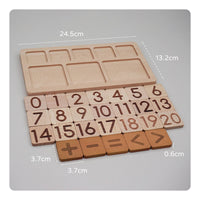 Arithmetic Board Handsmath Board with Tiles Educational Learning Toy for Preschoolers, Preschool Classrooms, Homeschooling