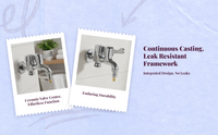 Brass Faucet, Wall Mounted, Extended Spout, Single Cold Water faucet for Mop Sink, Laundry Room, Washing Machine