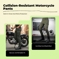 Olive ripstop motorcycle pants