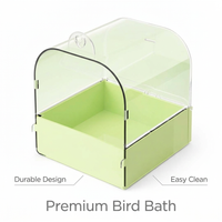Bird Bath Box Hooks, Transparent Bird Bath for Budgies, Tub Pet Bird Bath, Pet Bird Bath Box, Small  - Image 3