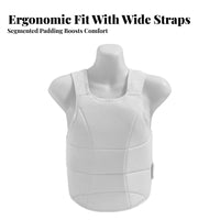 Long-Lasting Oxford Cloth Taekwondo Chest Guard Shock Absorption Karate Chest Protector Lightweight for Adults, Kids, Competitions, Gym