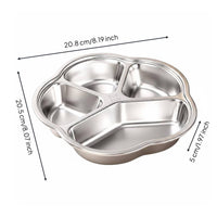 316L Stainless Steel Kids Tray Easy to Clean Children's Tableware for Toddlers