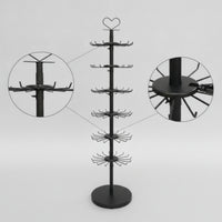 Rotating Display Rack with Hooks 6-Tier Retail Display Stand with Hooks Floor-Standing for Retailers, Shop Owners, Boutiques, Gift Shops, Craft Fairs