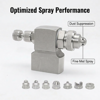 Stainless Steel Gas Cooling Atomization Nozzle, Industrial Facility Dust Remove  #variant:Top Entry Nozzle