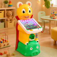Children's Arcade Machine, Coin-Operated Marble Game Machine, 55 x 40 x 110 cm, Bright Yellow