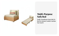 Space-Saving Transformable Loveseat Bed Multi-Functional Armless Folding Futon Foldable Design Sleeper Sofa Easy Conversion for Apartment Dwellers, Students, Homeowners, Small areas